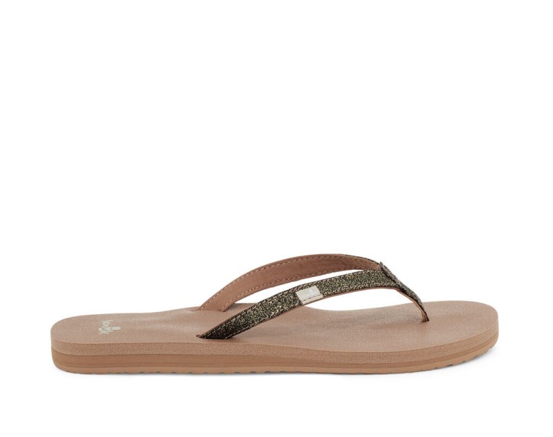 Tong Sanuk Yoga Joy Sparkle Femme - Doré PGKHDT073